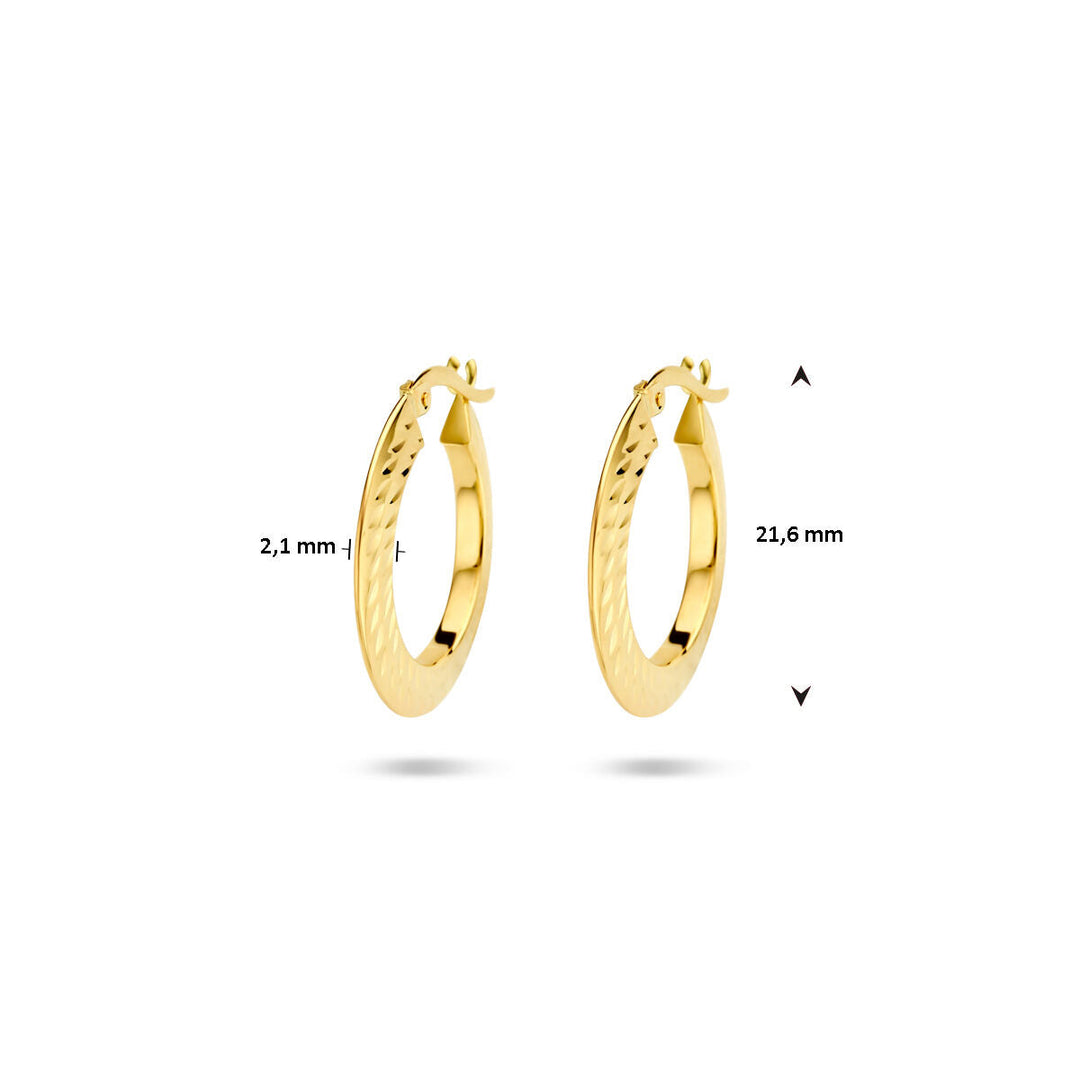 Ohrringe spitzes Rohr 14K Gelbgold