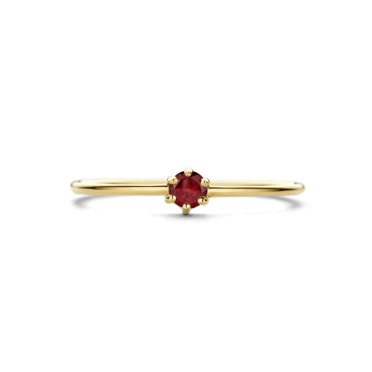 Ring mit Geburtsstein Granat 14. JanuarK Gelbgold