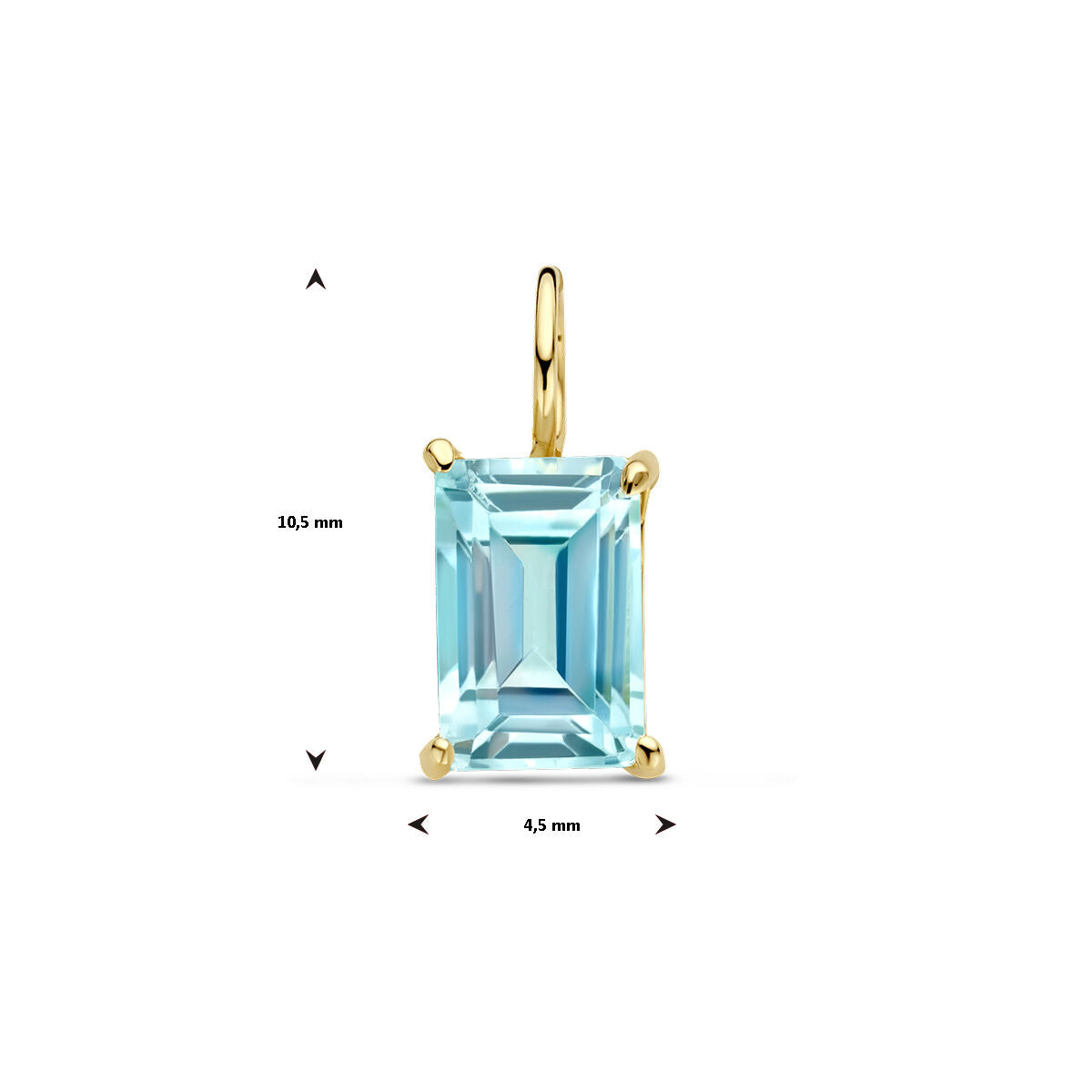 Anhänger Blautopas 14K Gelbgold