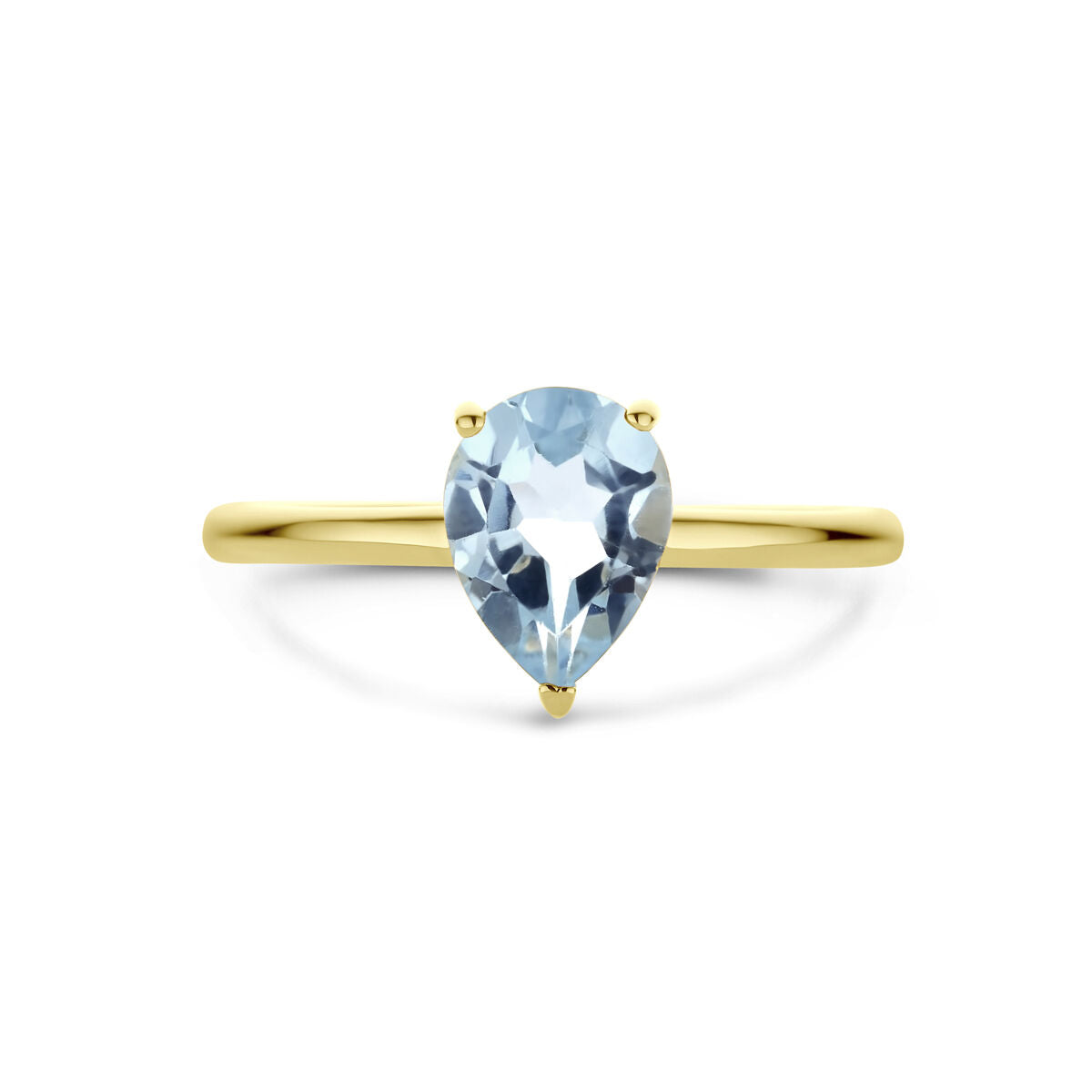 Ring Blautopas 14K Gelbgold