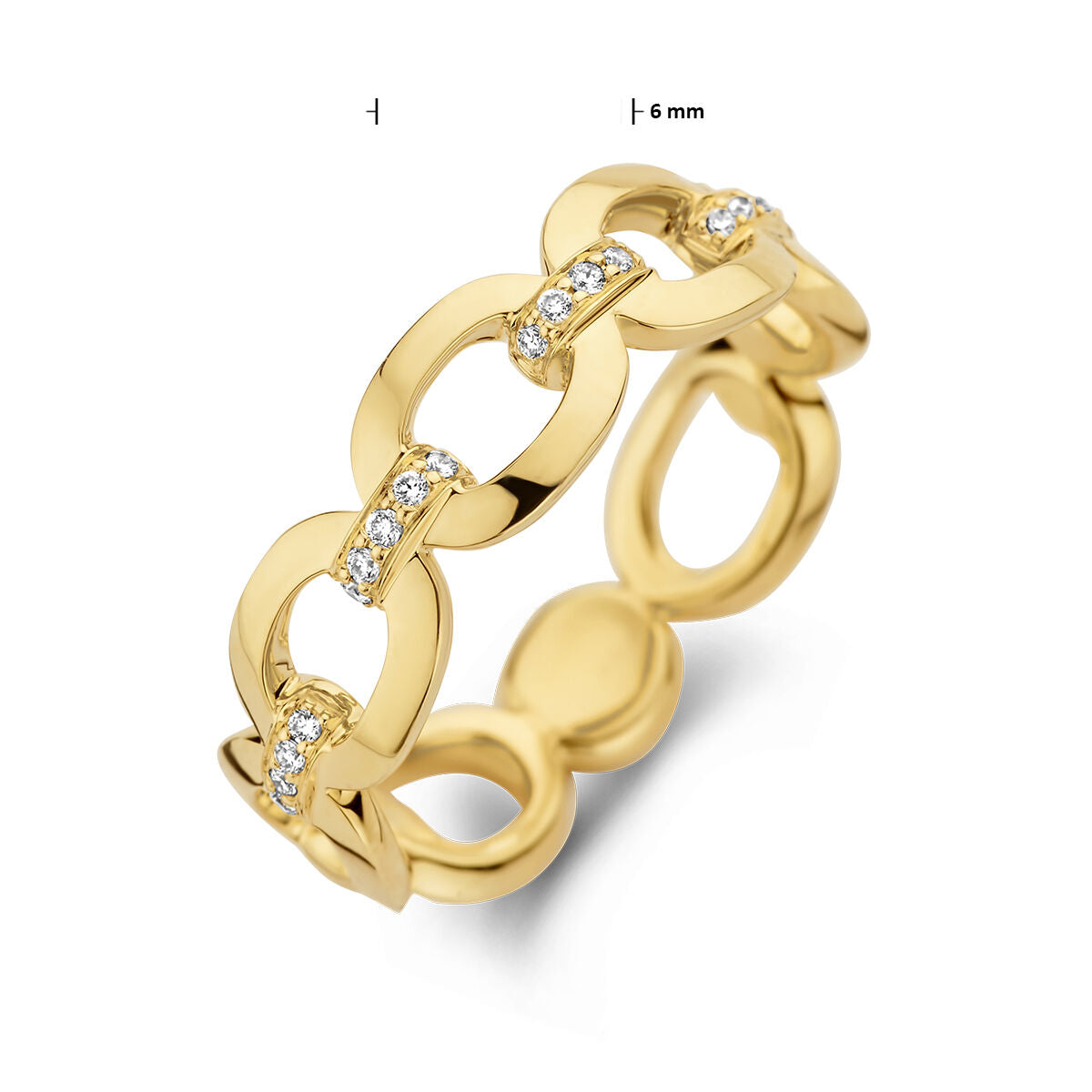 Ringgliederdiamant 0,08 ct h SI 14K Gelbgold