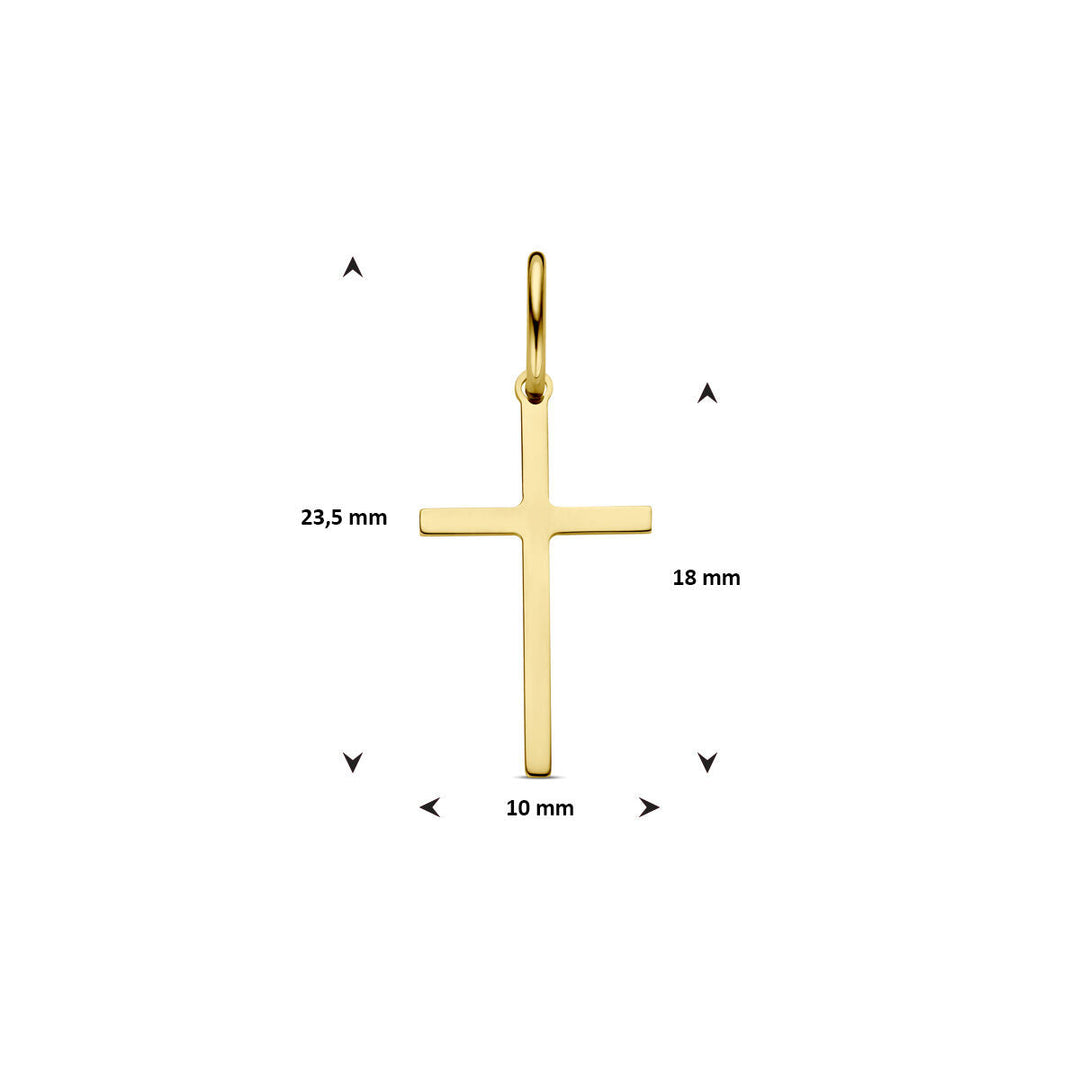 Anhänger Kreuz 14K Gelbgold