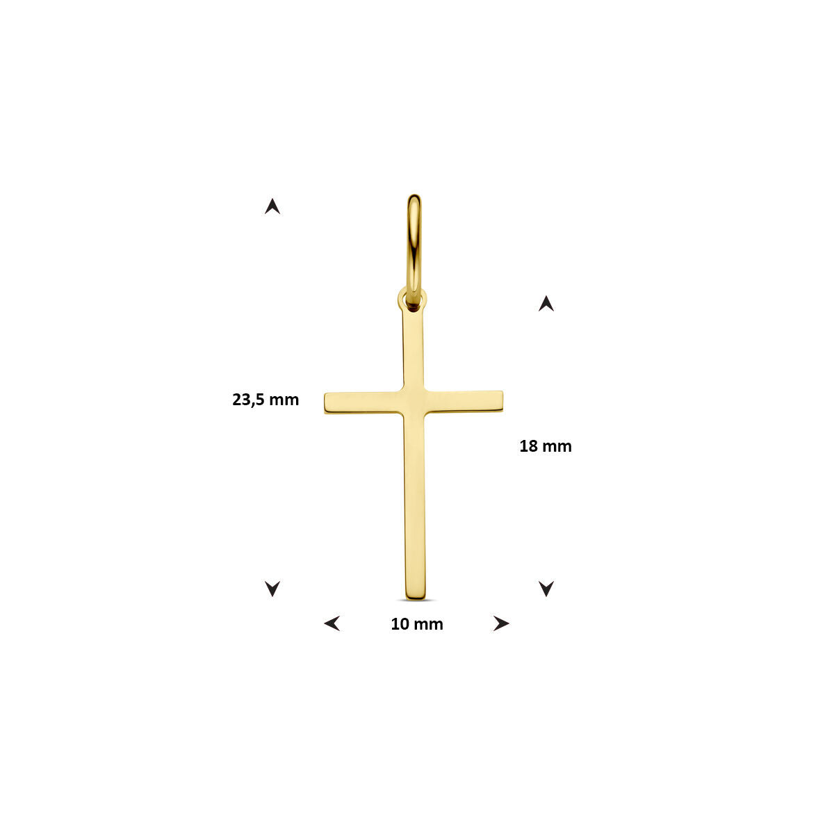 Anhänger Kreuz 14K Gelbgold