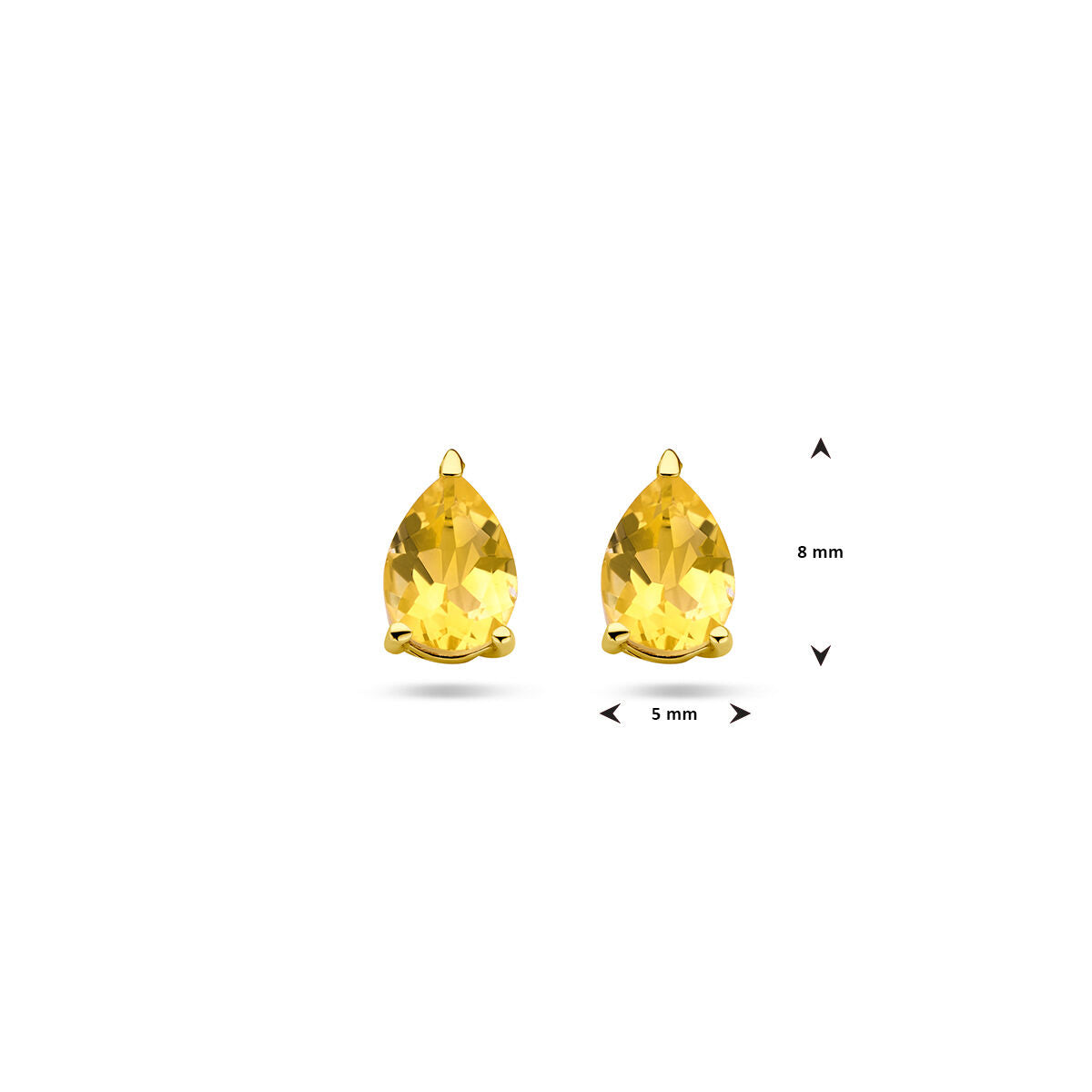 Ohrstecker Citrin 14K Gelbgold