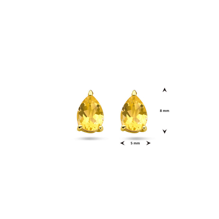 Ohrstecker Citrin 14K Gelbgold