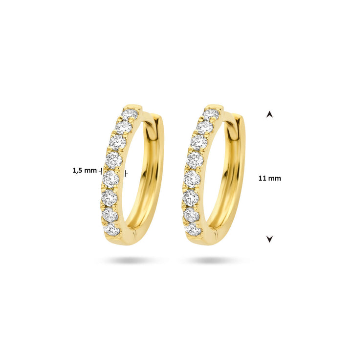Ohrhänger Diamant 0,15 ct (2x0,075 ct) g SI 14K Gelbgold