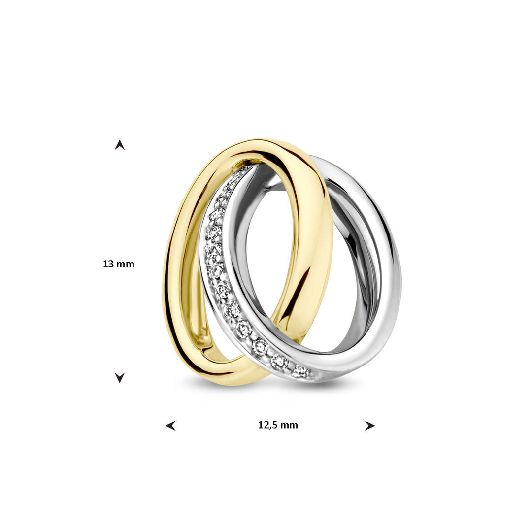 Anhänger Diamant 0,05 ct h si 14K Bicolor-Gold gelb/weiß