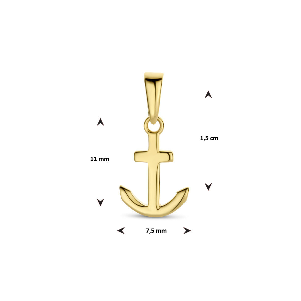 Anhänger Anker 14K Gelbgold
