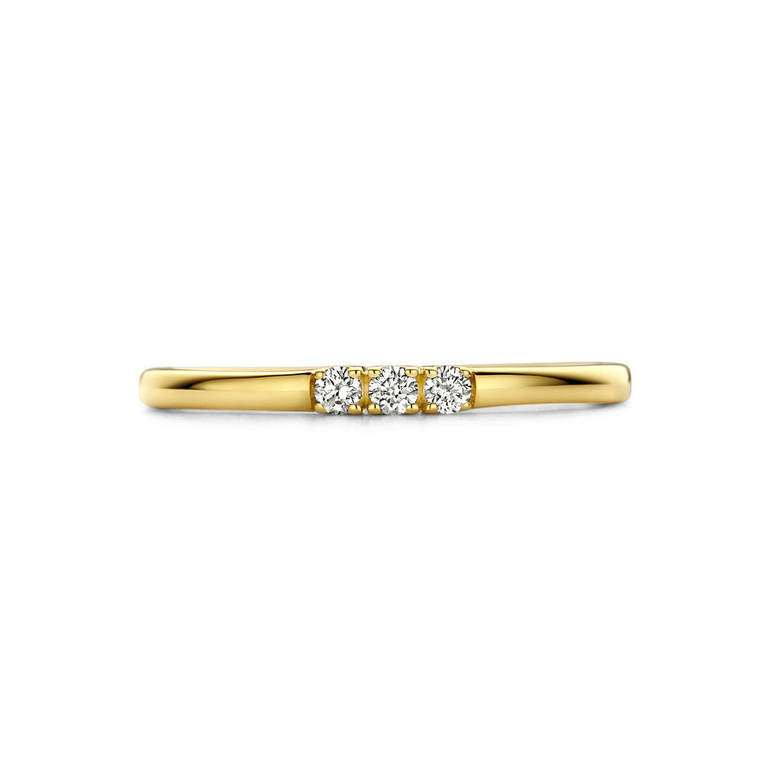 Memoirenring Trilogy Diamant 0,09 ct H SI 14 K Gelbgold