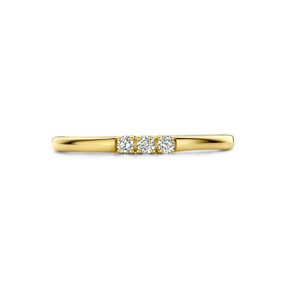 Memoirenring Trilogy Diamant 0,09 ct H SI 14 K Gelbgold