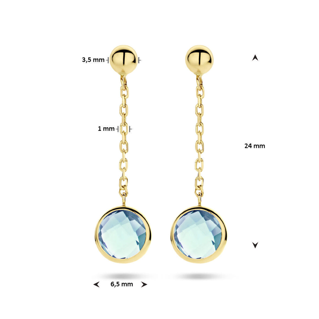 Ohrringe Topas 14K Gelbgold