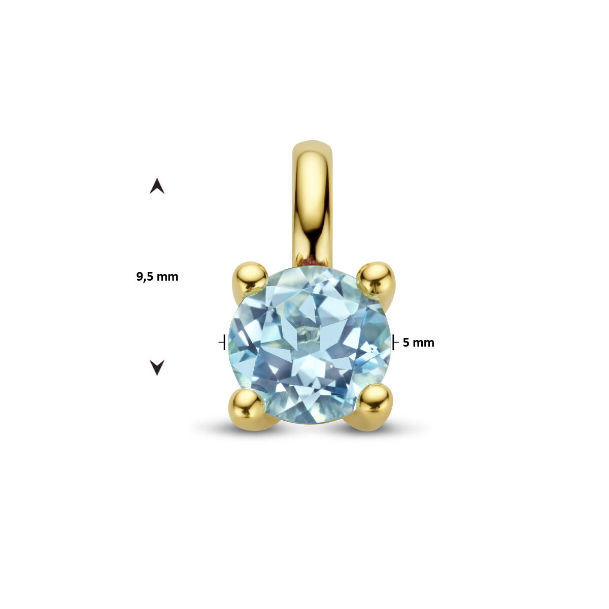 Anhänger Blautopas 14K Gelbgold