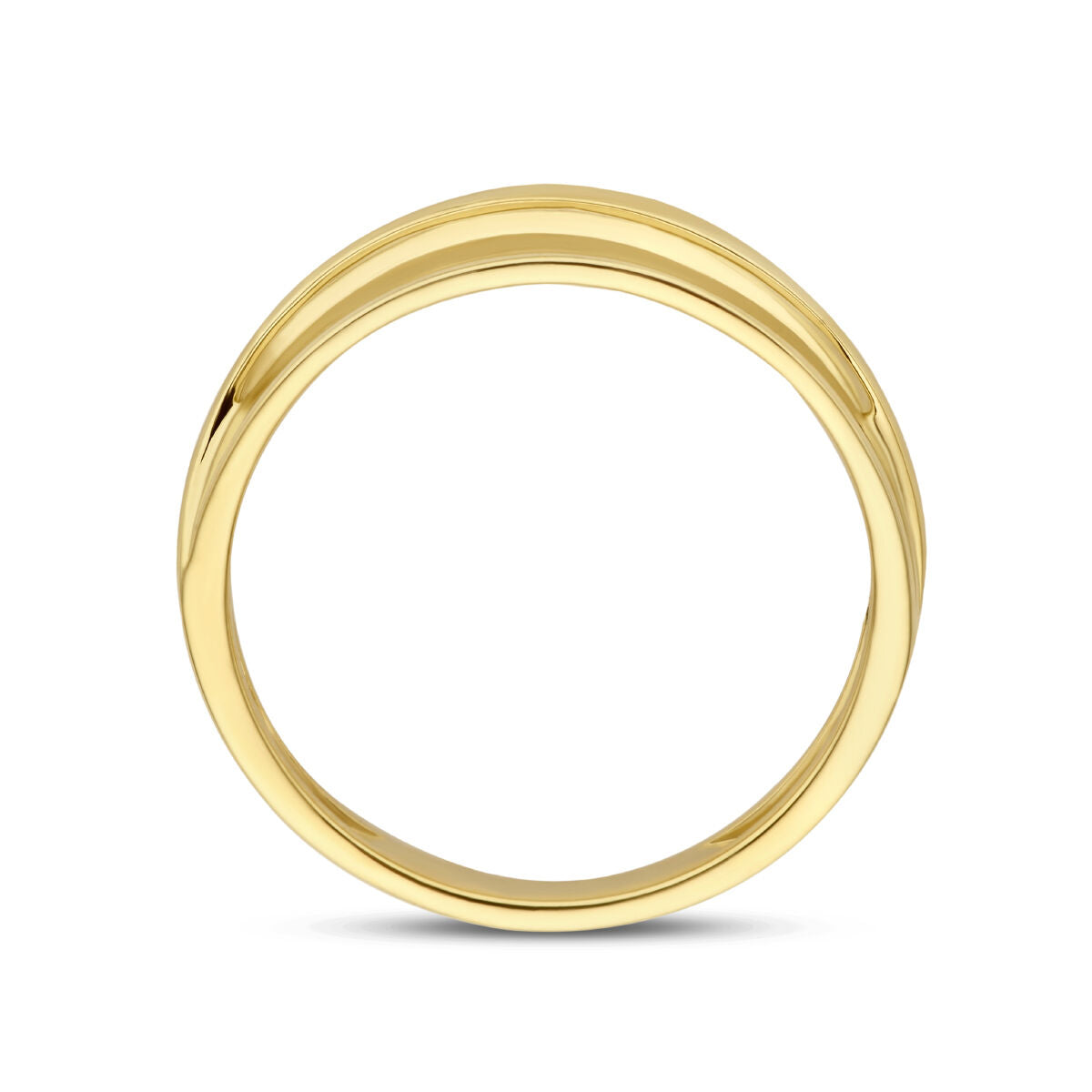 Ring poliert/matt 14K Gelbgold