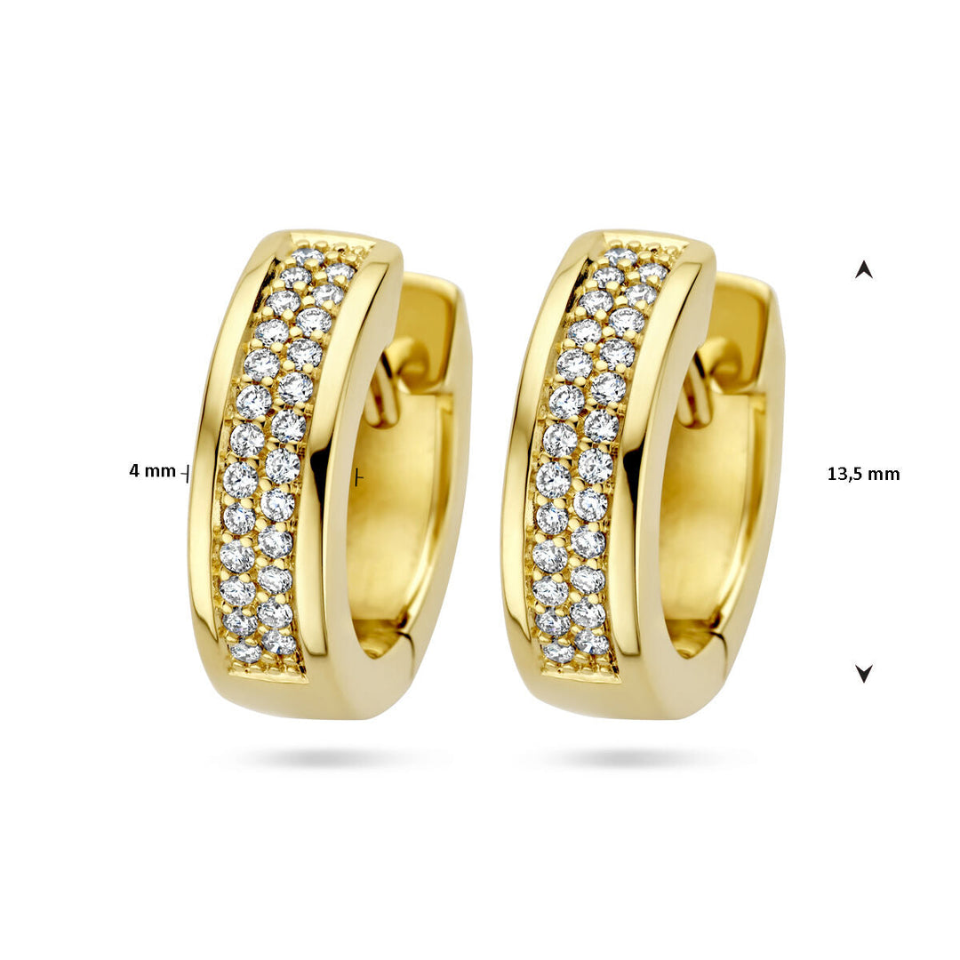 Ohrhänger Diamant 0,25 ct (2x0,125 ct) H SI 14 K Gelbgold
