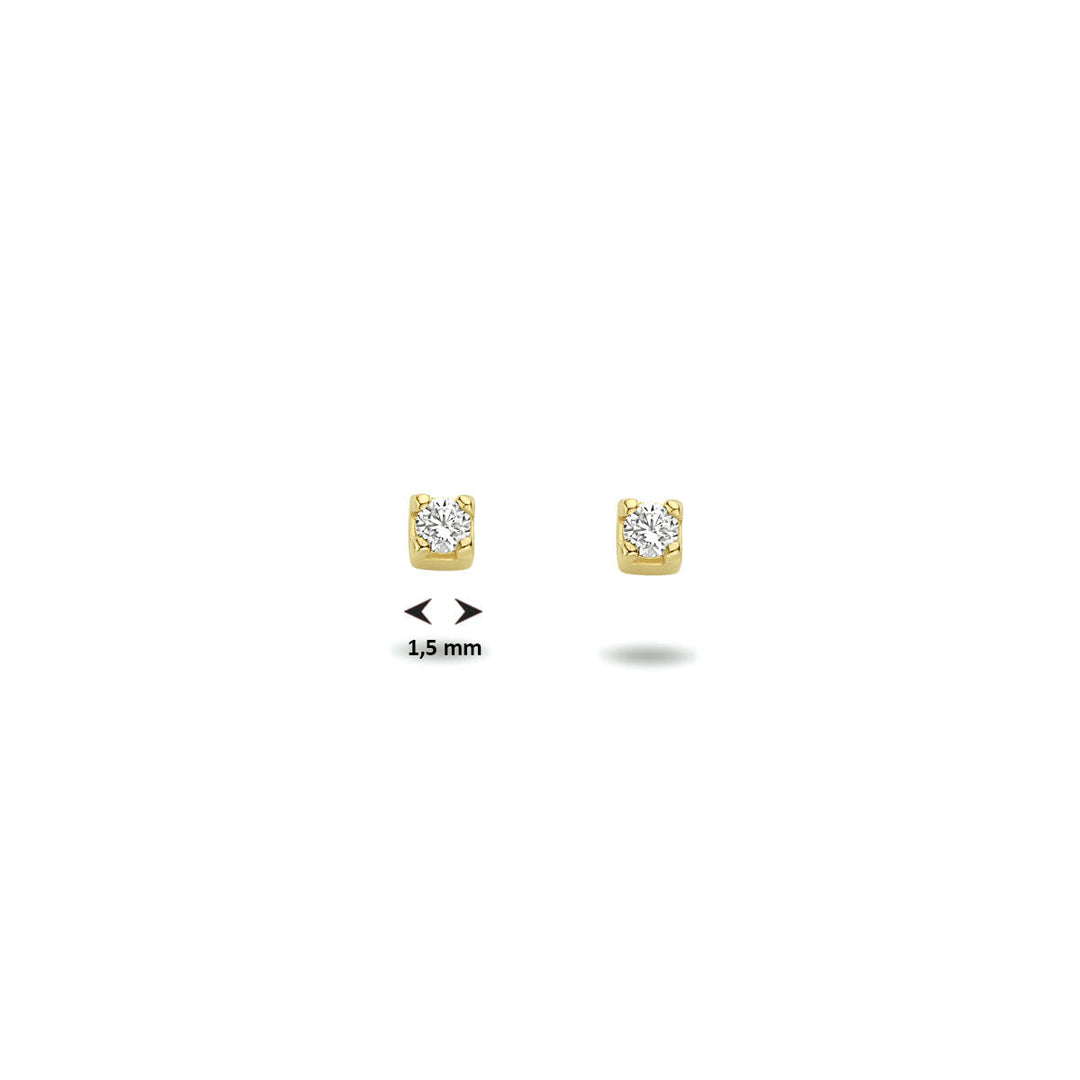 Ohrstecker Zirkonia 14K Gelbgold