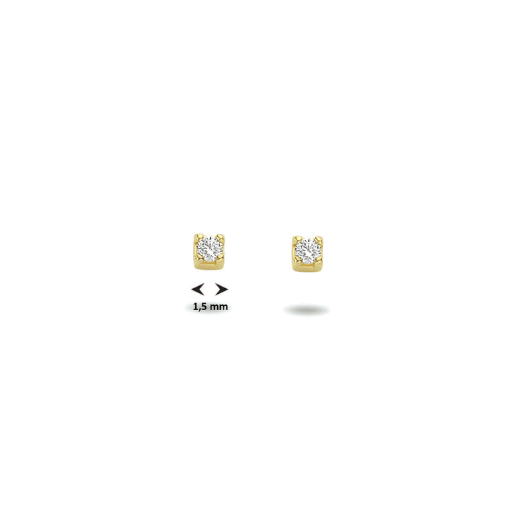 Ohrstecker Zirkonia 14K Gelbgold