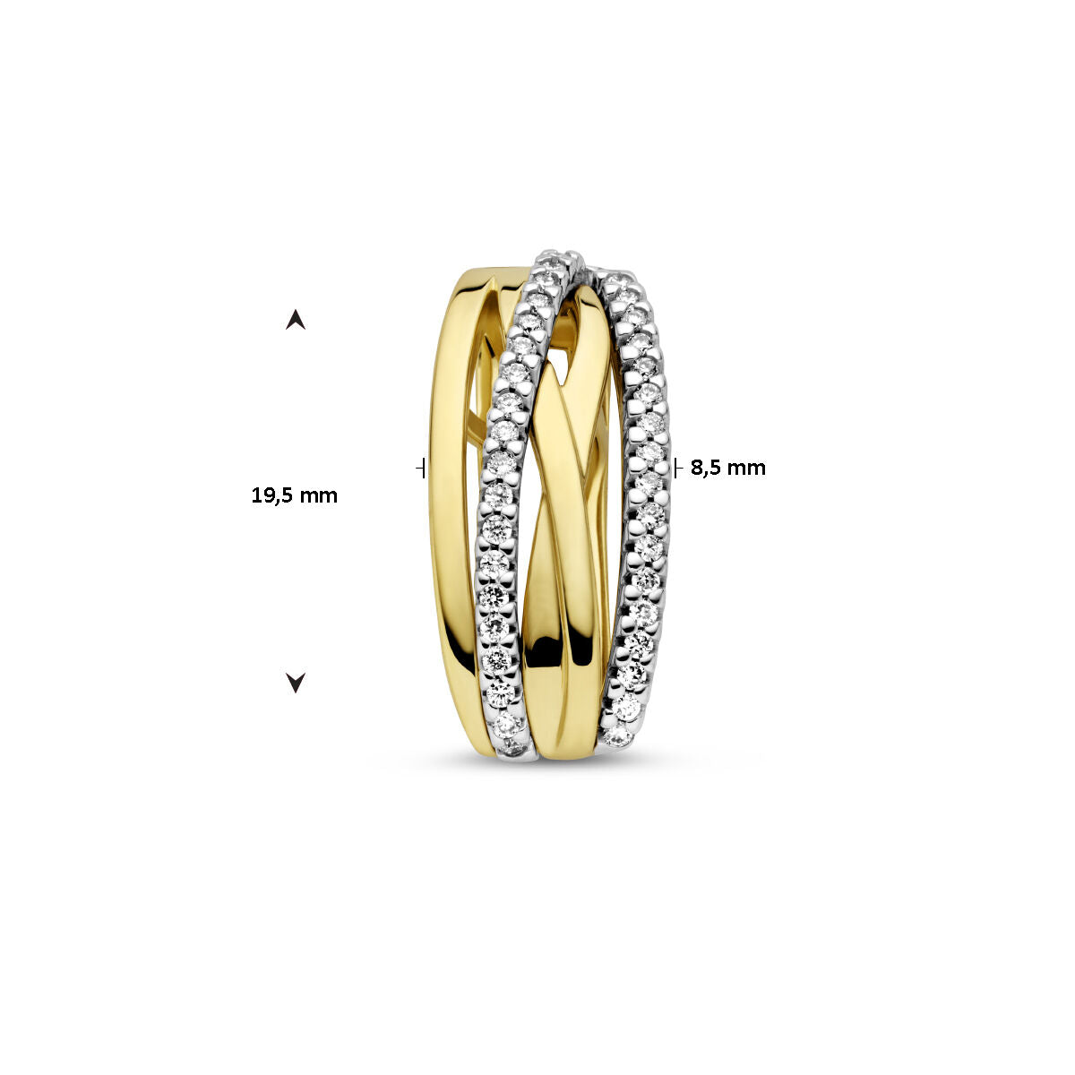 Anhänger Diamant 0,17 ct h si 14K Bicolor-Gold gelb/weiß