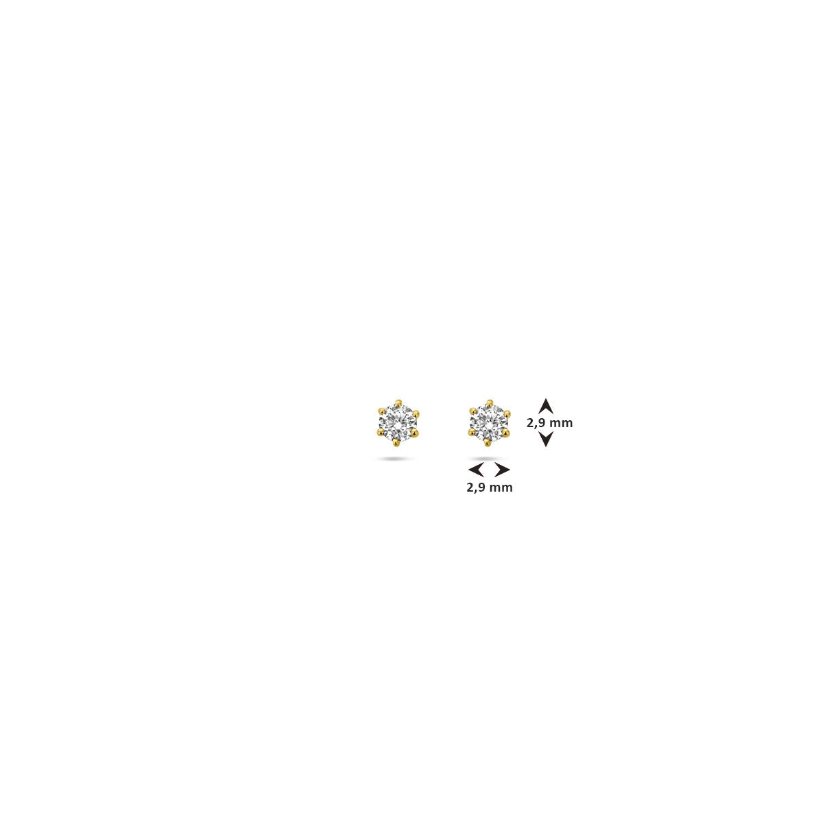 Ohrstecker Diamant H SI 14K Gelbgold