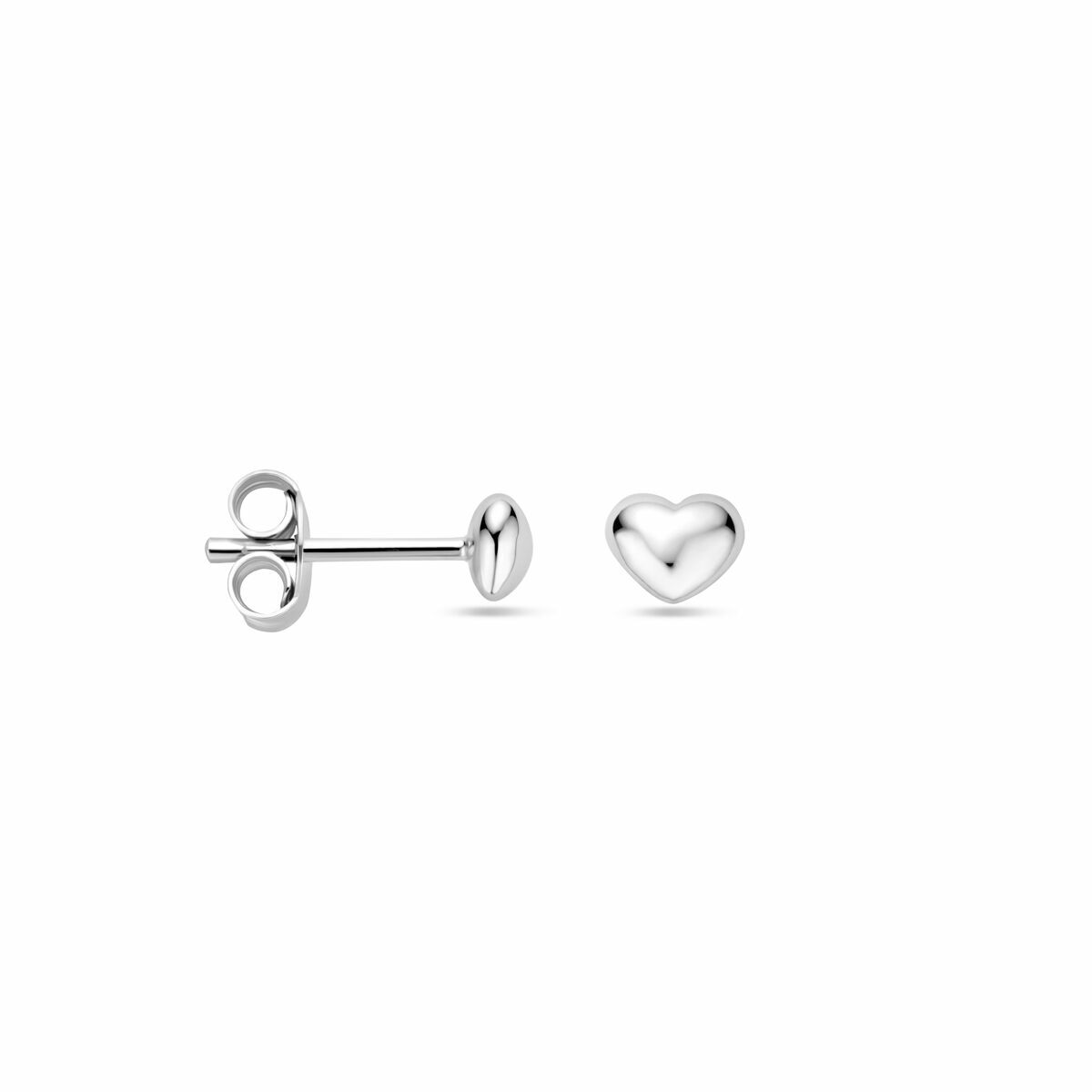 Herzohrstecker 3,5 mm Silber rhodiniert