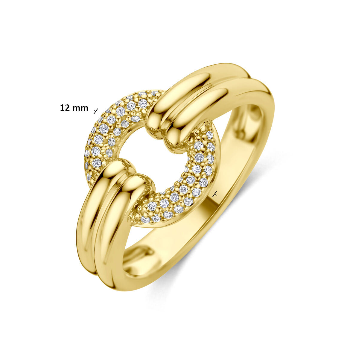 Goldener Damenring mit Diamant – 14 Karat Gelbgold