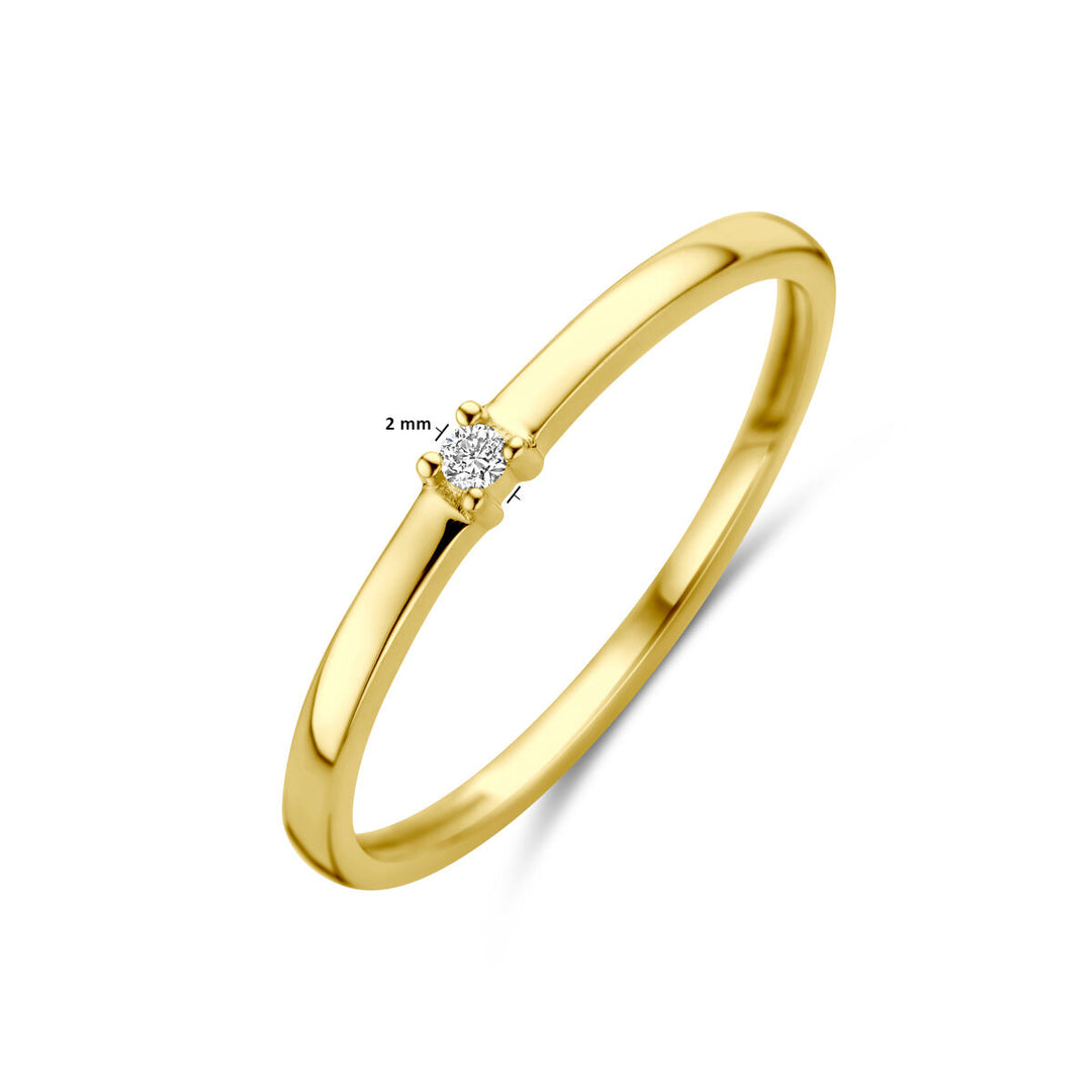 Ring Diamant 0,02 ct h p1 14K Gelbgold