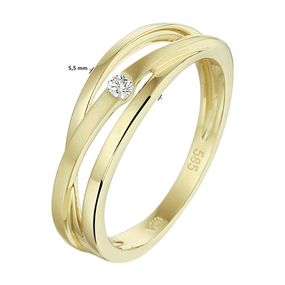 Ring Diamant 0,040 ct h si 14K Gelbgold