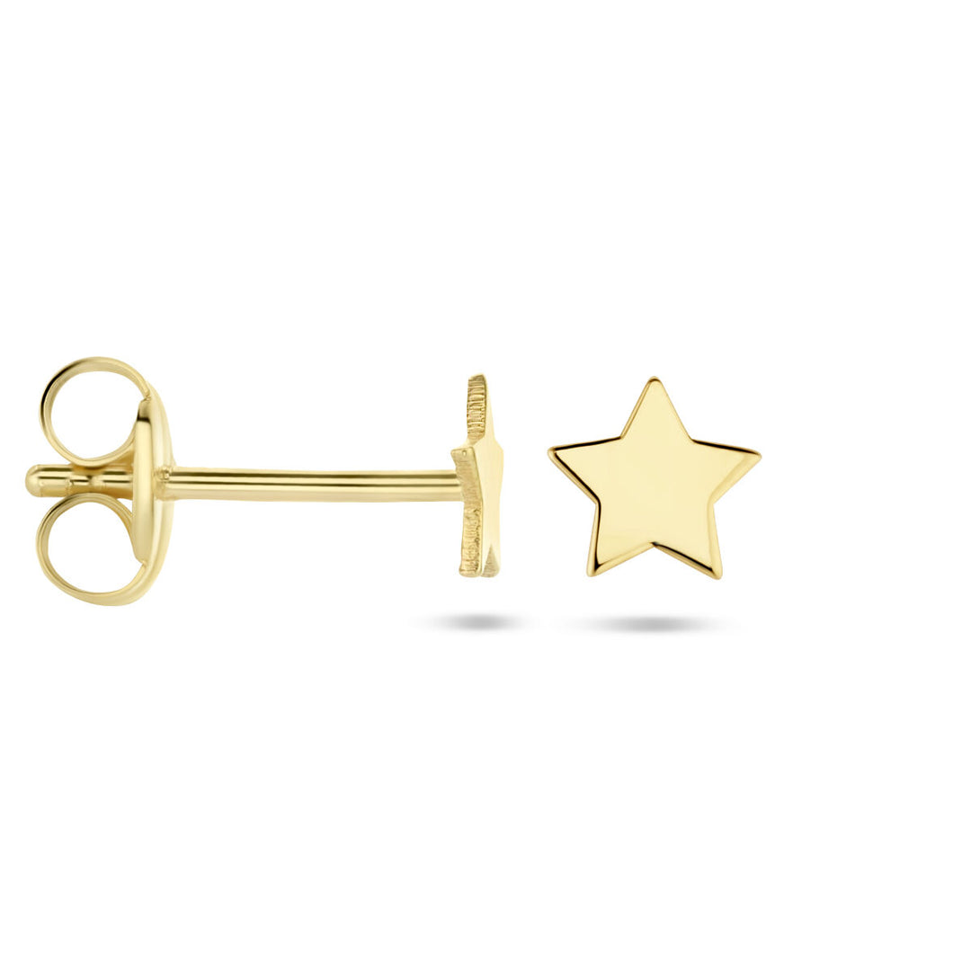 Stern-Ohrstecker aus 14-karätigem Gelbgold