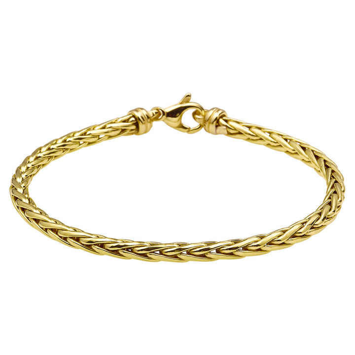 Armband Fuchsschwanz 4,0 mm 19 cm Zilgold (Gelbgold mit Silberkern)