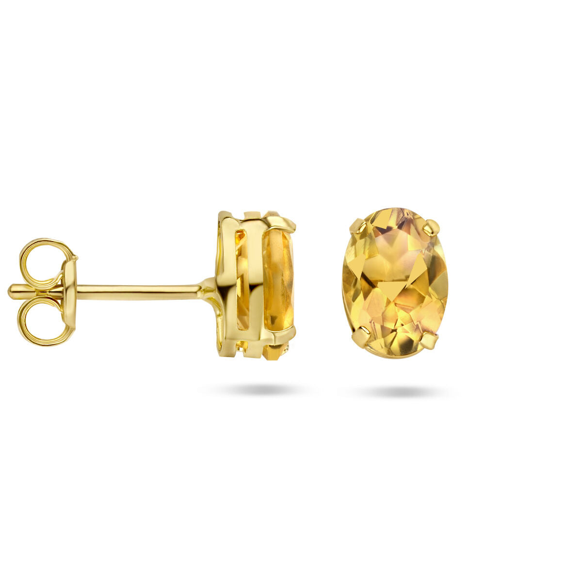 Ohrstecker Citrin 14K Gelbgold