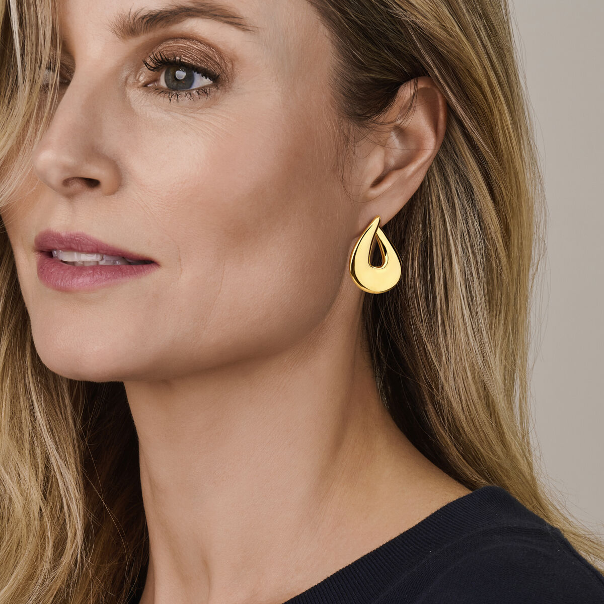 Vergoldete Silberohrringe 37,5 mm – elegantes Statement in Goldfarbe