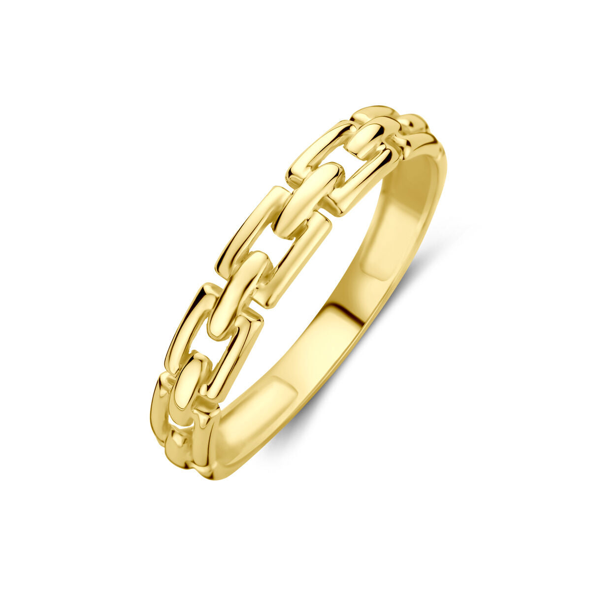 Ring aus 14K Gelbgold mit geschlossenen Gliedern in schlichter Form