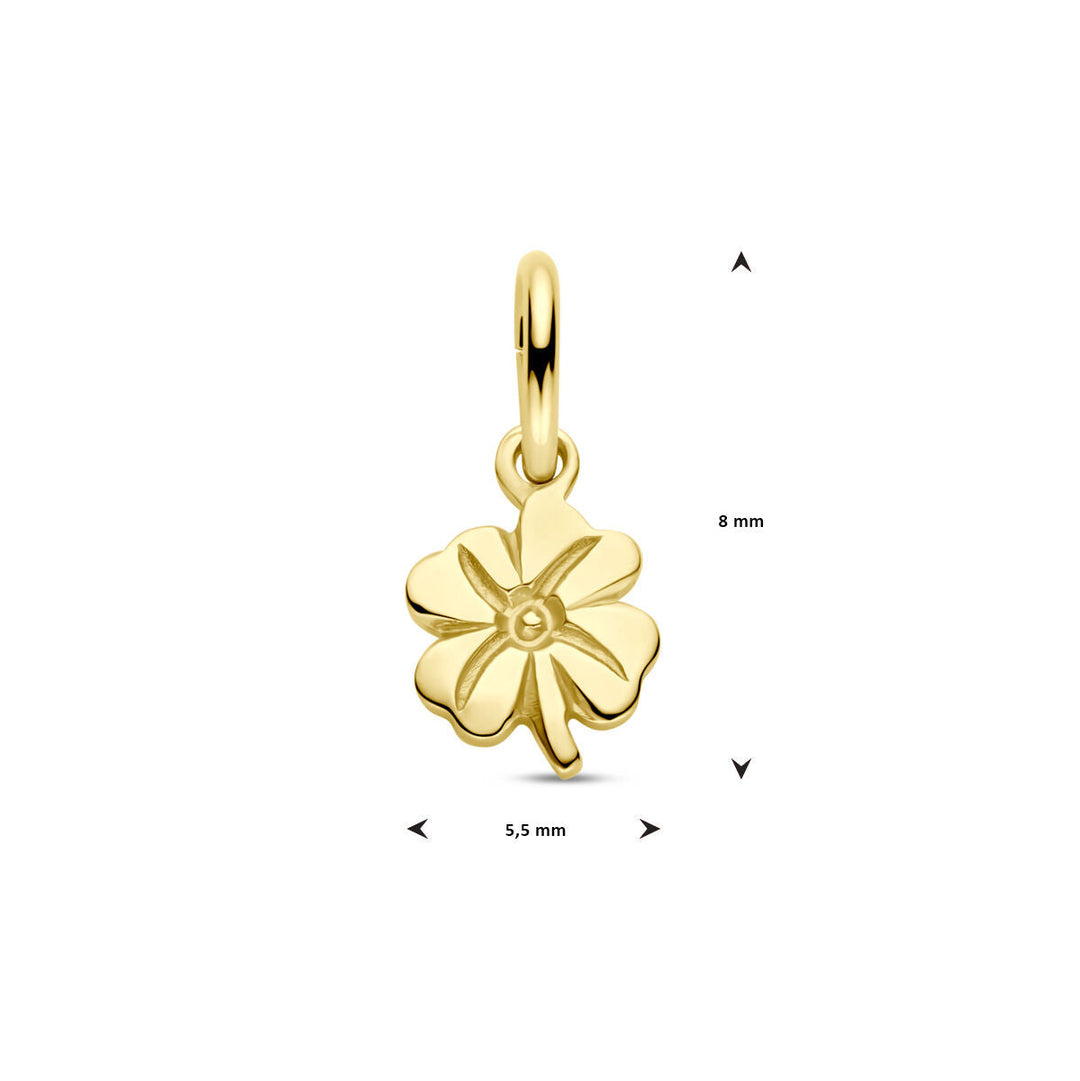 Anhänger Kleeblatt 14K Gelbgold