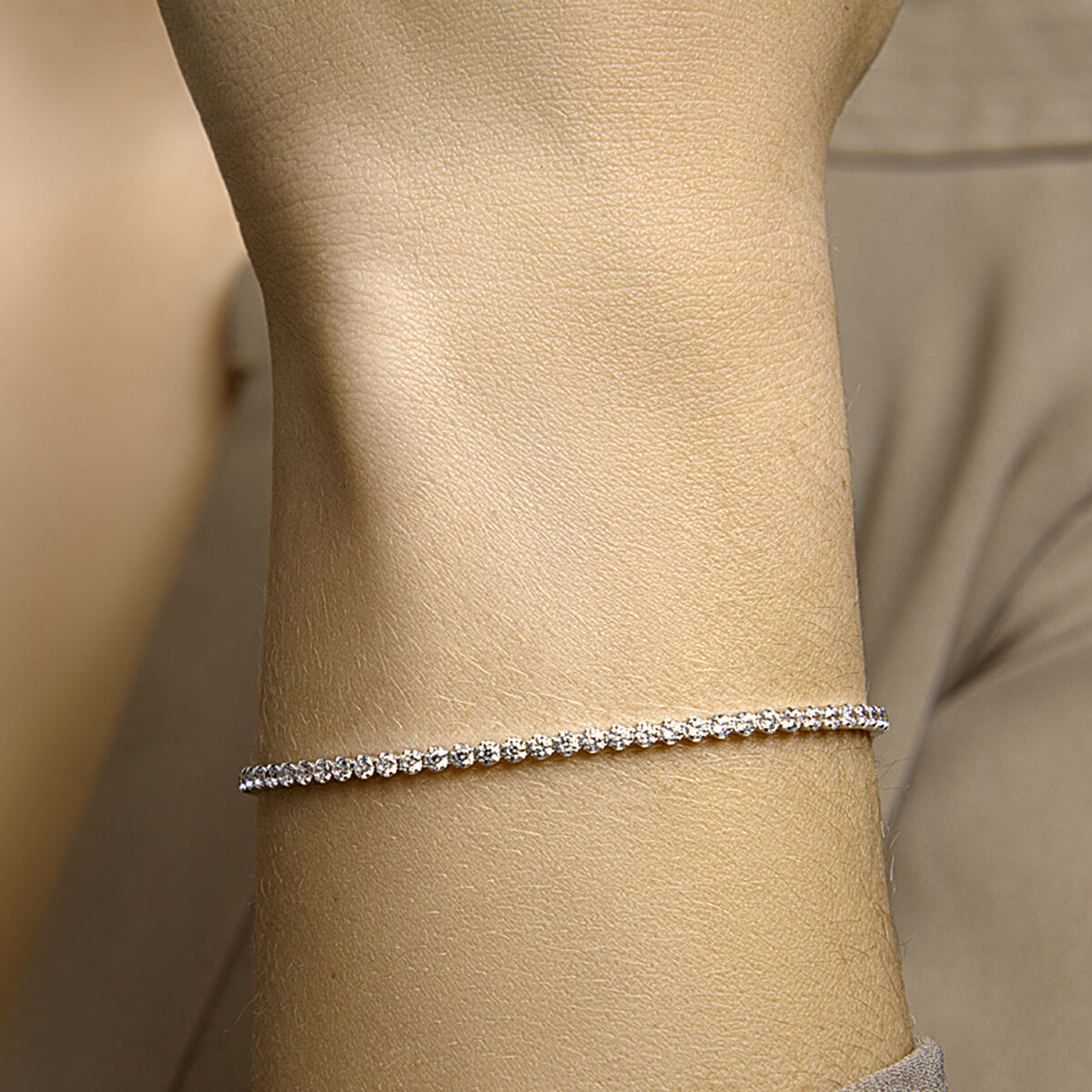 Tennisarmband Zirkonia 2,5 mm Silber rhodiniert