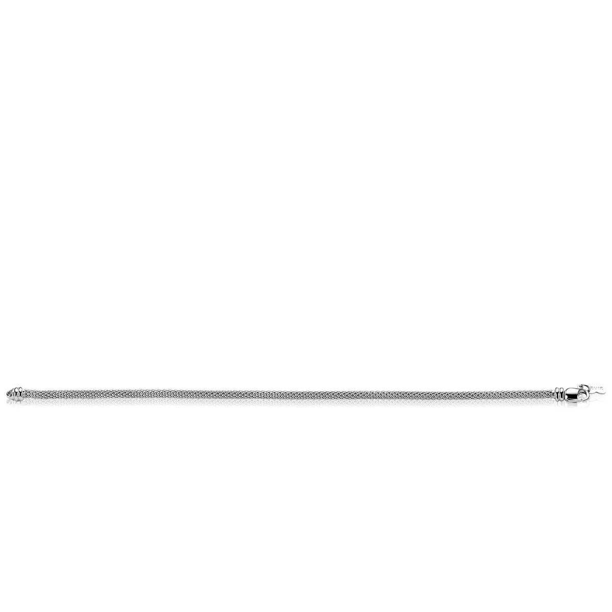 Silbernes Zinzi Armband mit feinem, glatten Design und sicherem Verschluss