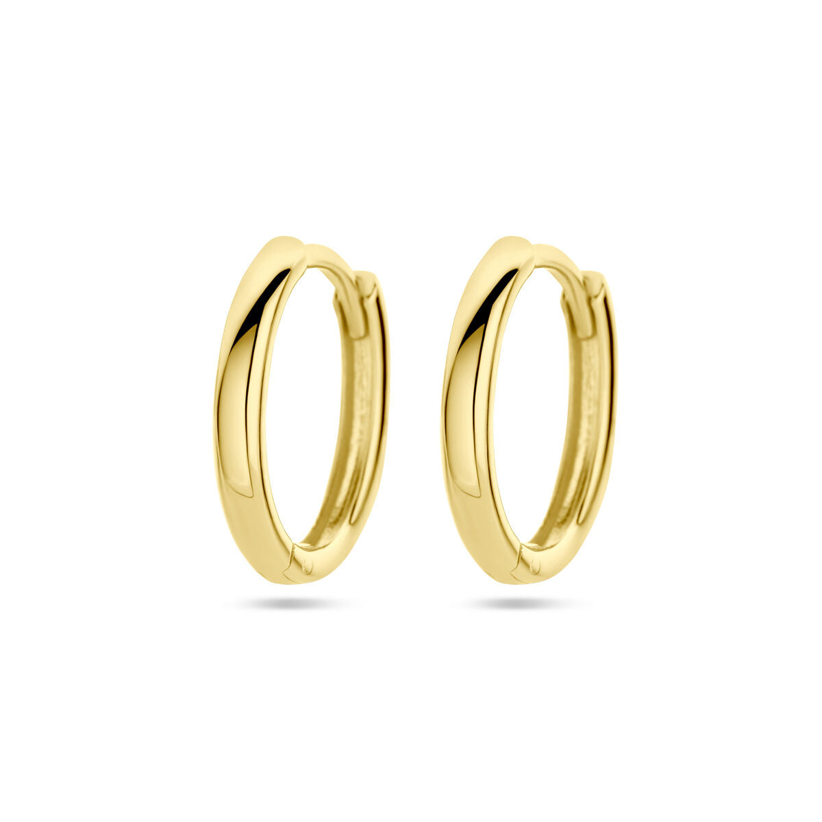 Klapp-Ohrringe aus 14K Gelbgold mit glänzender Oberfläche