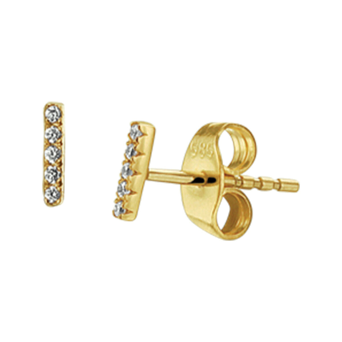 Ohrstecker Bar Diamant 0,04 ct (2x0,02 ct) h p1 14 K Gelbgold