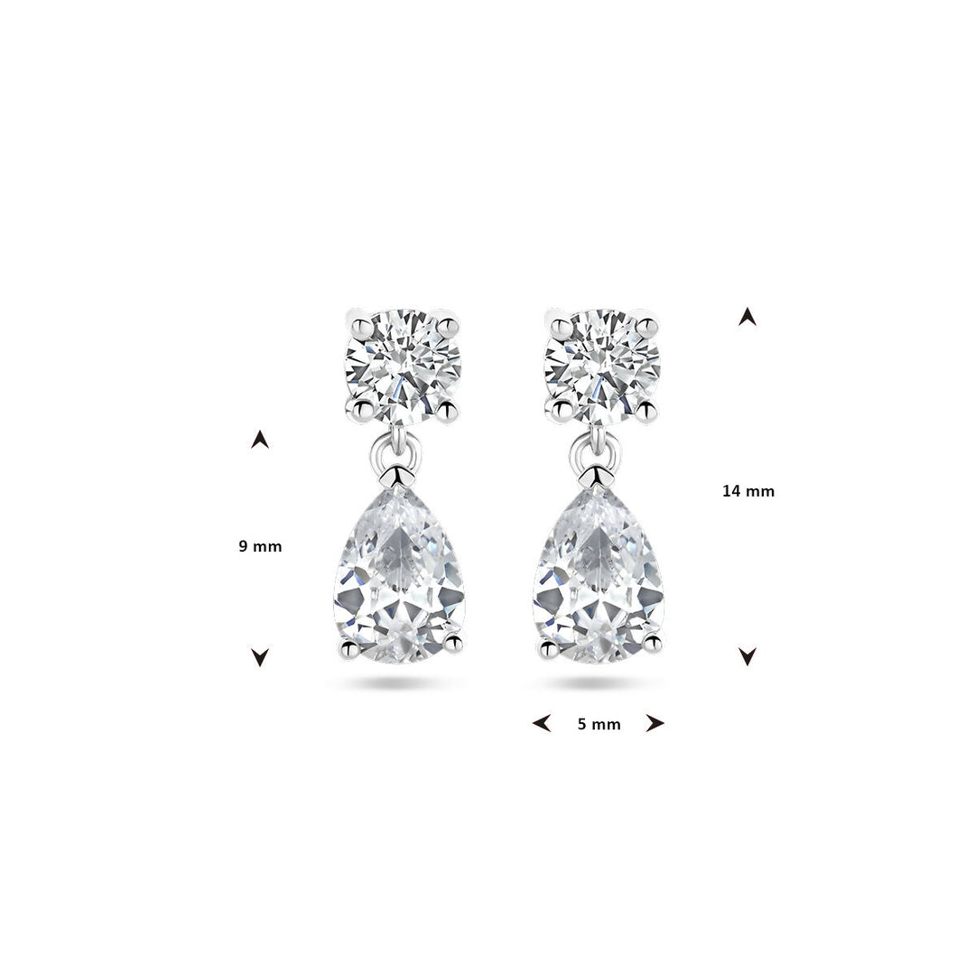 Ohrringe Zirkonia Silber rhodiniert