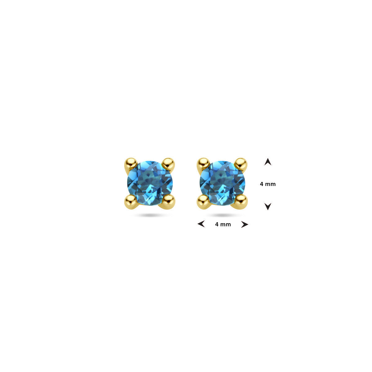 Ohrstecker London Blue Topas 14K Gelbgold