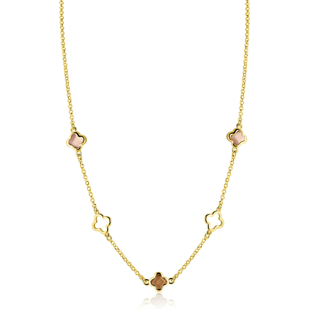 ZINZI gold plated zilveren collier 45cm ZIC2772