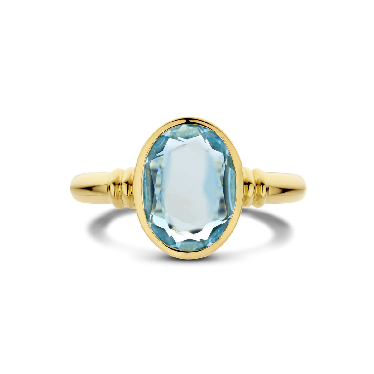 Ring himmelblauer Topas 14K Gelbgold