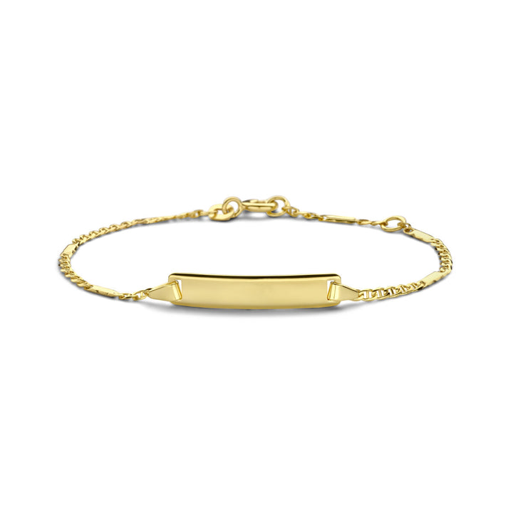Gravurarmbandplatte 5,0 mm 14K Gelbgold