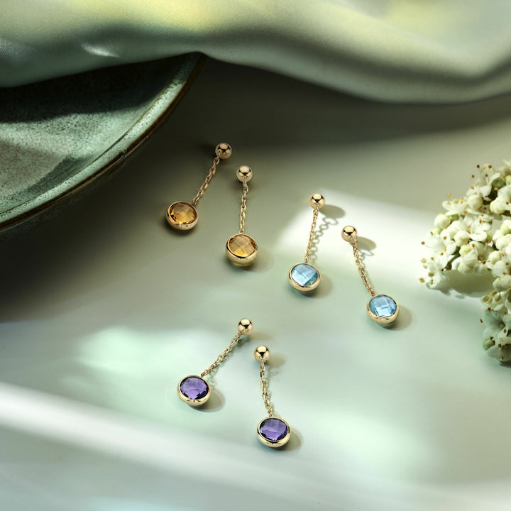 Ohrringe Topas 14K Gelbgold