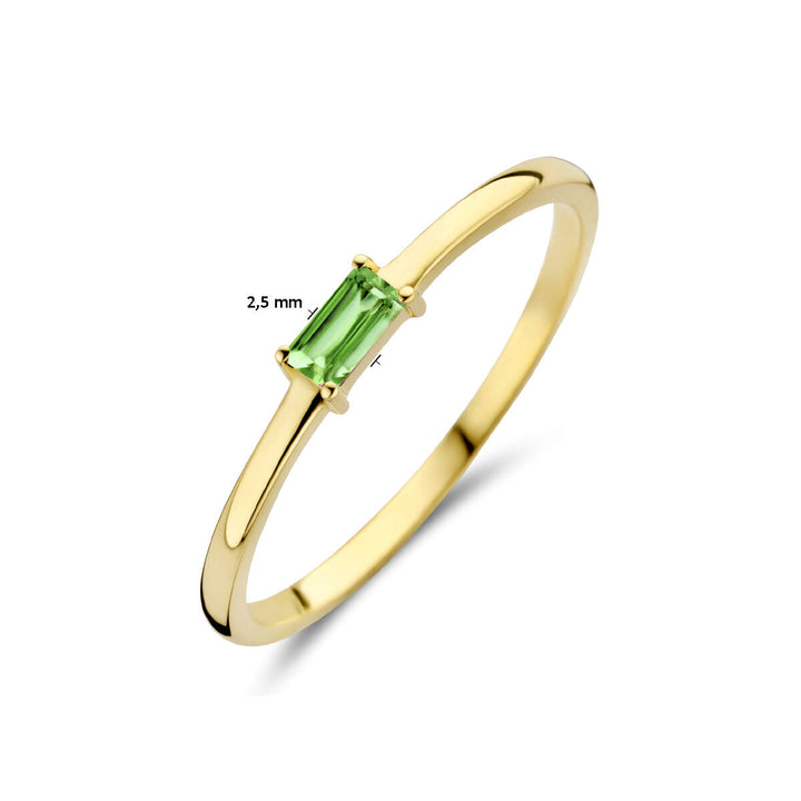 Ring mit Geburtsstein Smaragd 14. Mai Gelbgold
