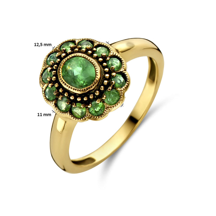 Smaragdring 14K Gelbgold