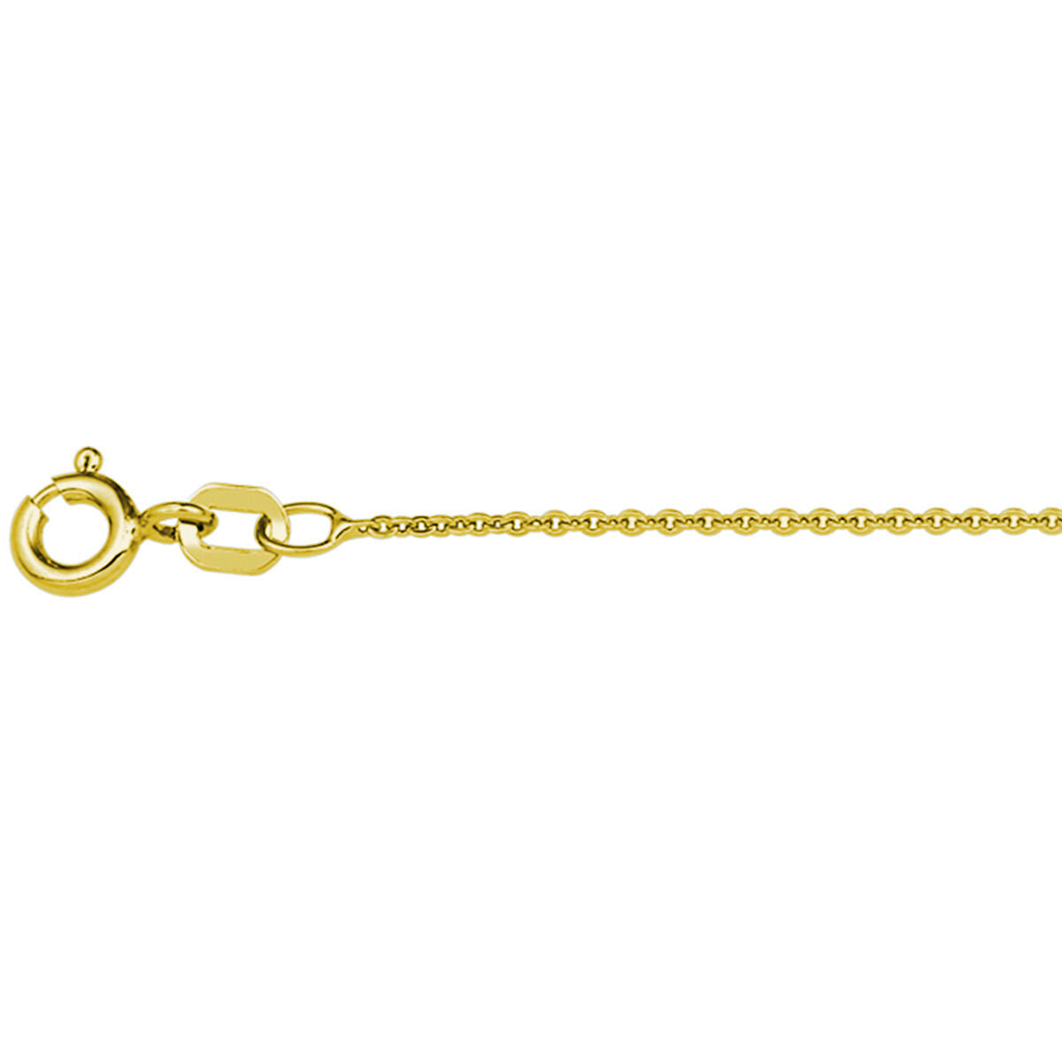 Kette mit flachen Ankergliedern, 1,1 mm, 41 + 4 cm, 3 Mikron vergoldet in Gelb