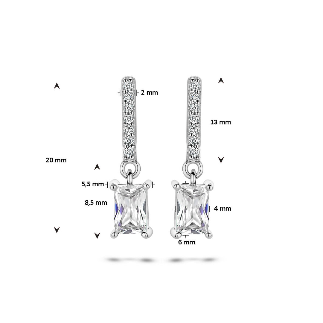 Ohrringe Zirkonia Silber rhodiniert