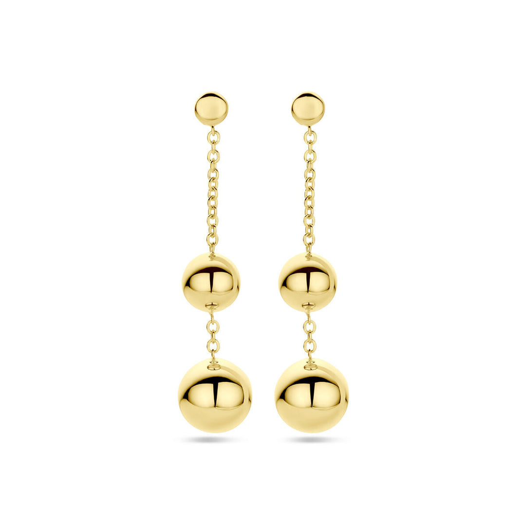 Ohrhänger Kügelchen 45 mm 14K Gelbgold