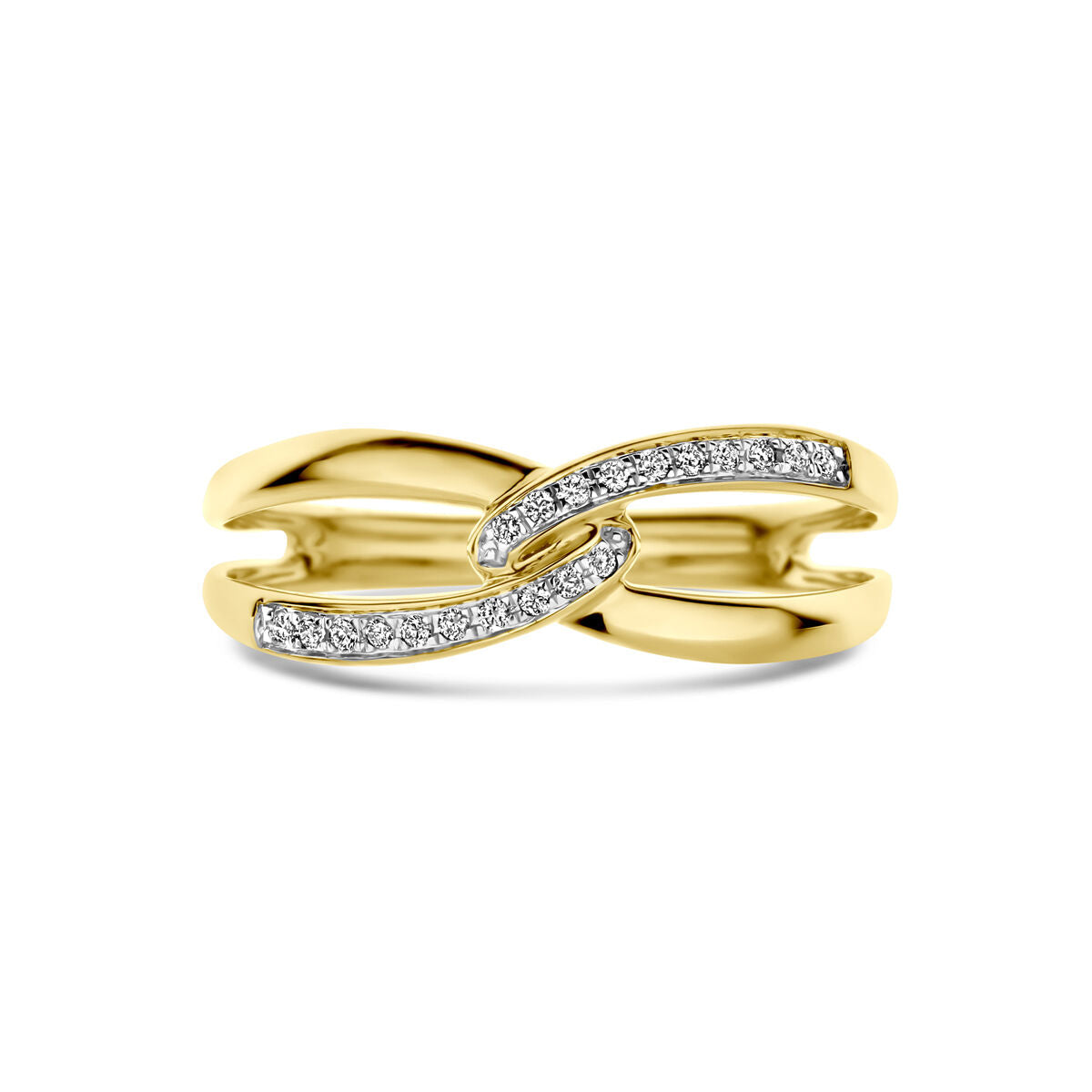 Ring Diamant 0,06 ct h SI 14K Gelbgold