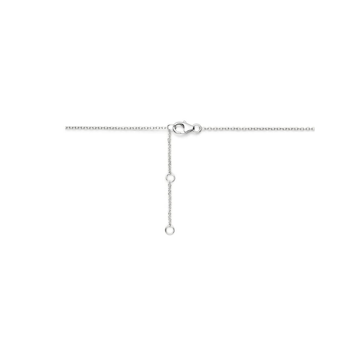 Halskette Love 41 - 43 - 45 cm rhodiniertes Silber