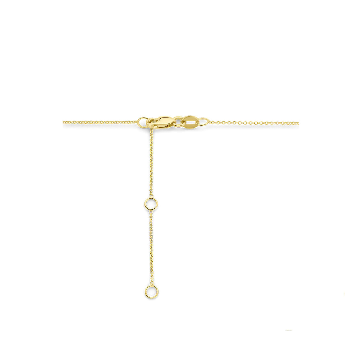 Halskette Rubin und Diamant 0,12 ct H si 41 - 43 - 45 cm Halo 14K Gelbgold